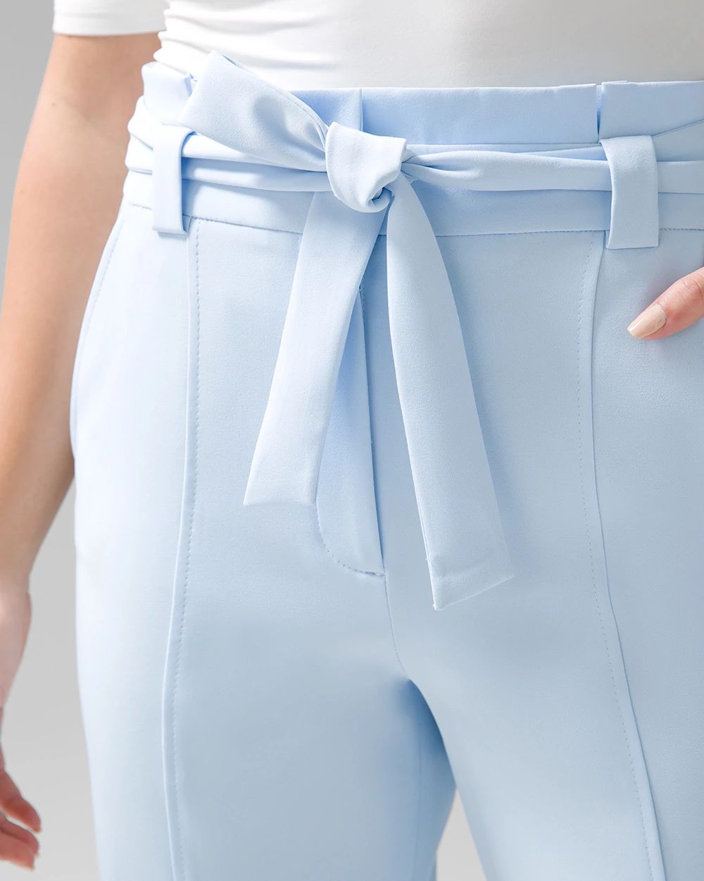 Curvy Paper Bag Waist Tapered Pant