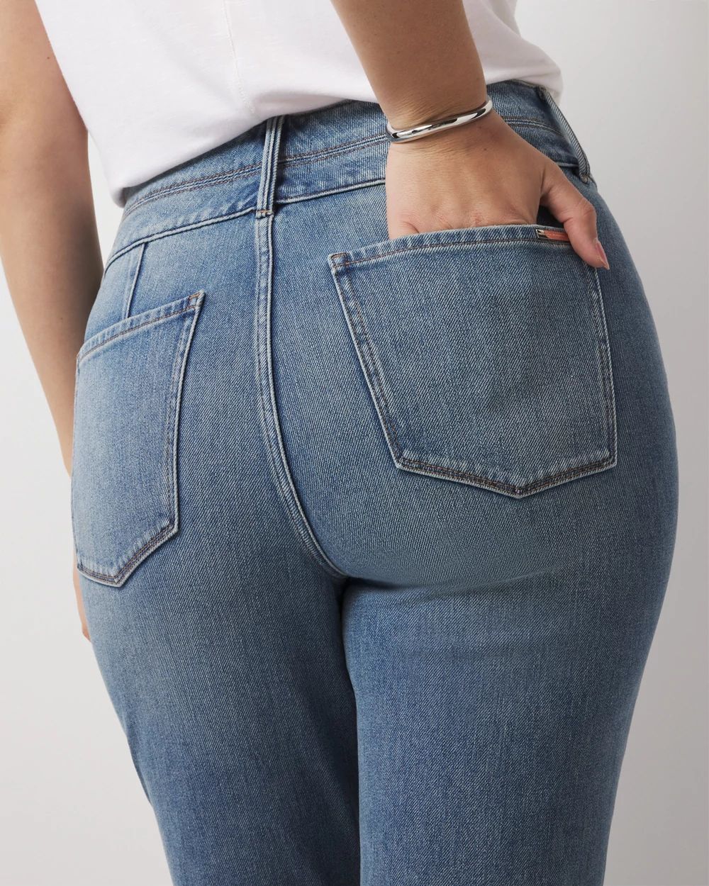 Curvy Extra High-Rise Double Waistband Slim Ankle Jeans