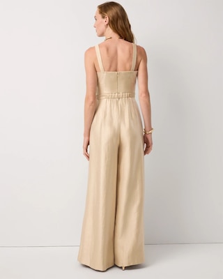 Square Neck Wide Leg Jumpsuit click to view larger image.