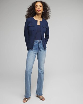 Outlet WHBM Long Sleeve Collarless Jacket