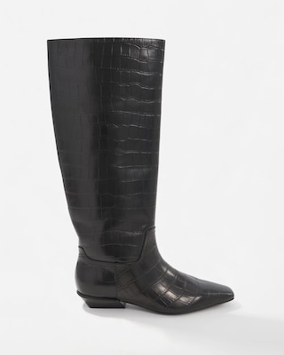 Leather Croc Riding Boot click to view larger image.