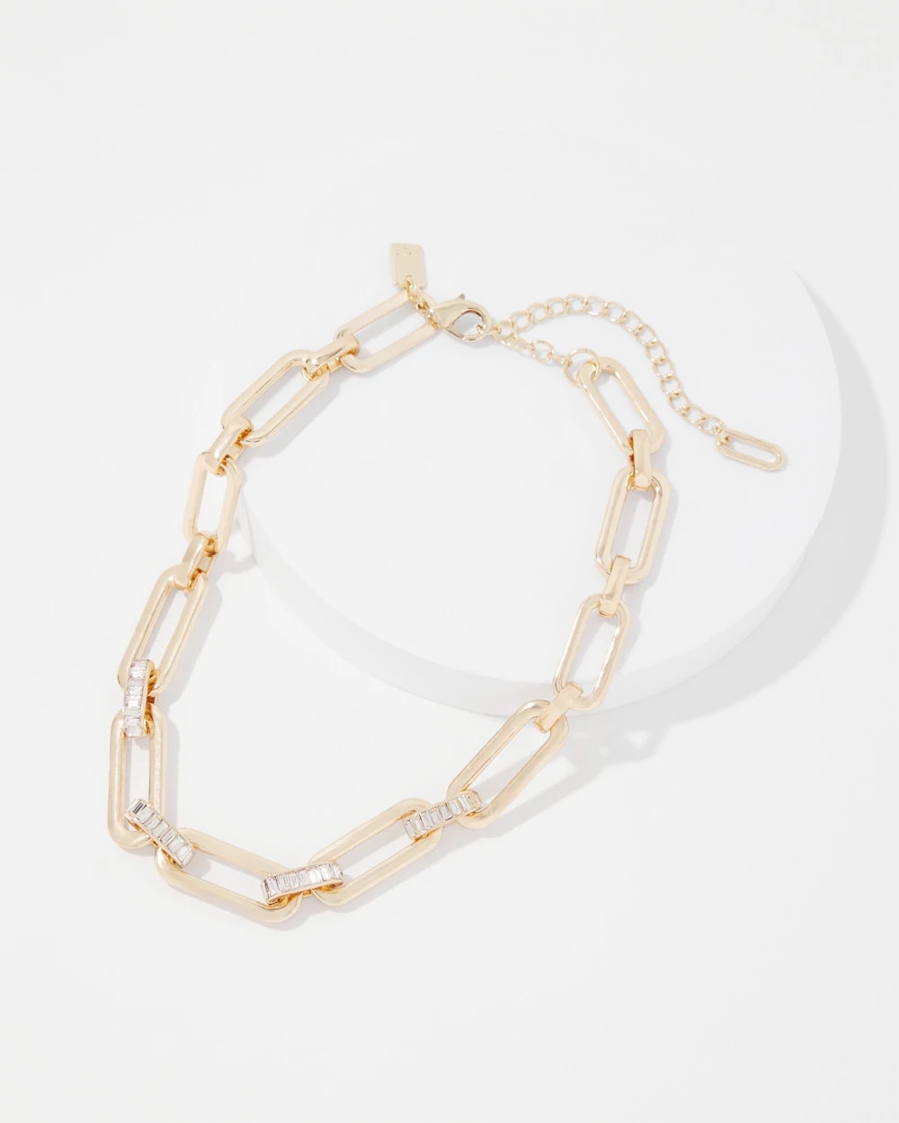 Elongated Links Single Strand Necklace