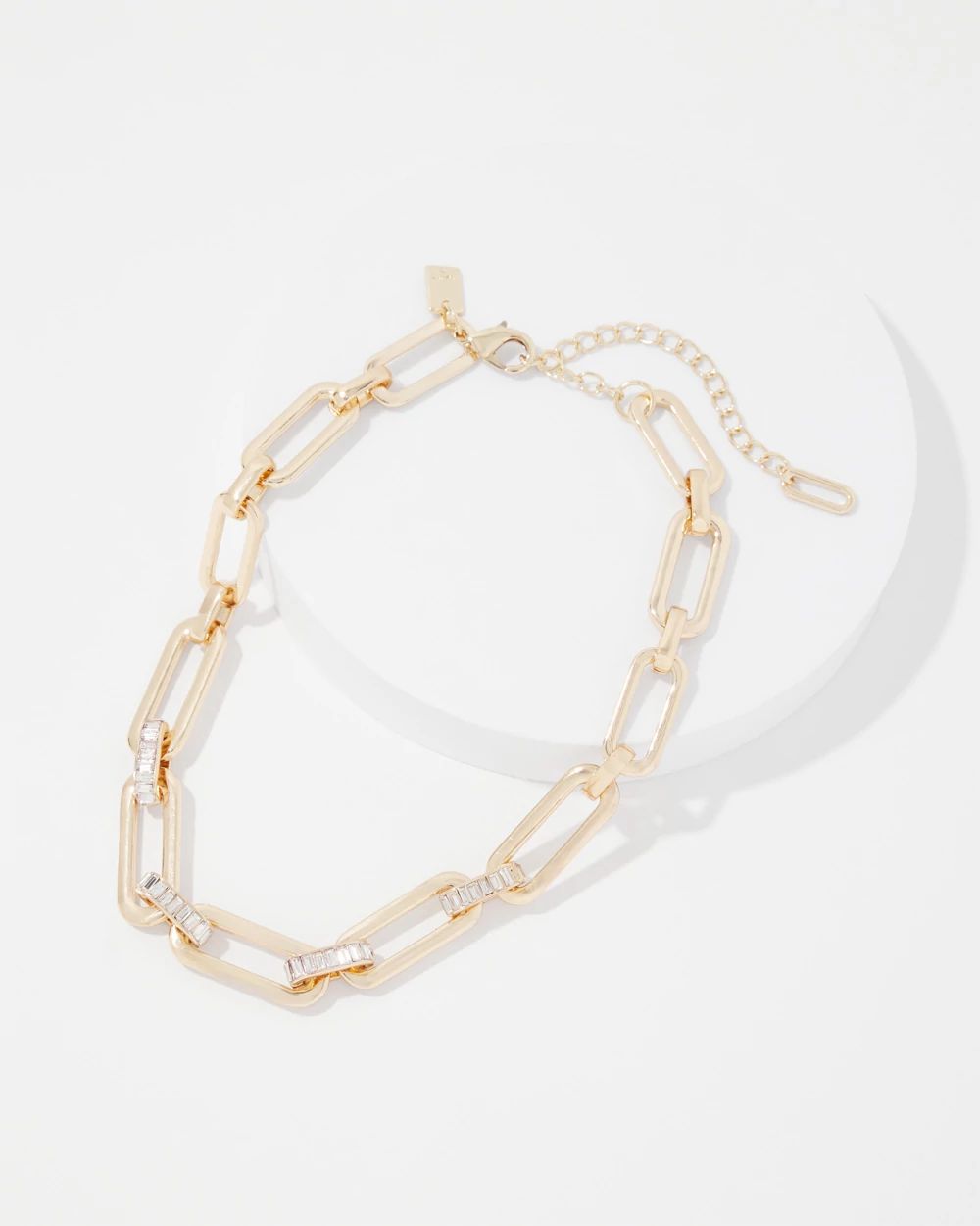 Elongated Links Single Strand Necklace