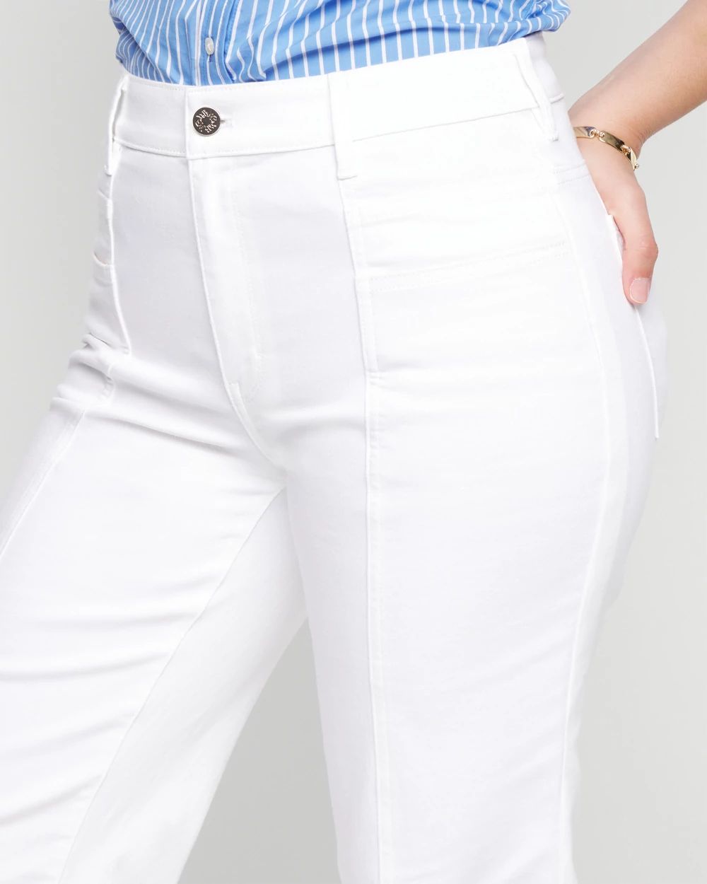 High-Rise Double Pocket Wide-Leg Jean click to view larger image.