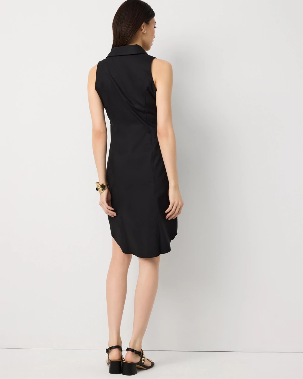 Ruched Poplin Shirt Dress - image 4