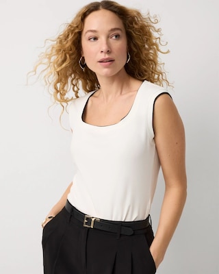 WHBM FORME™ All Ways Stretch Square Neck Top