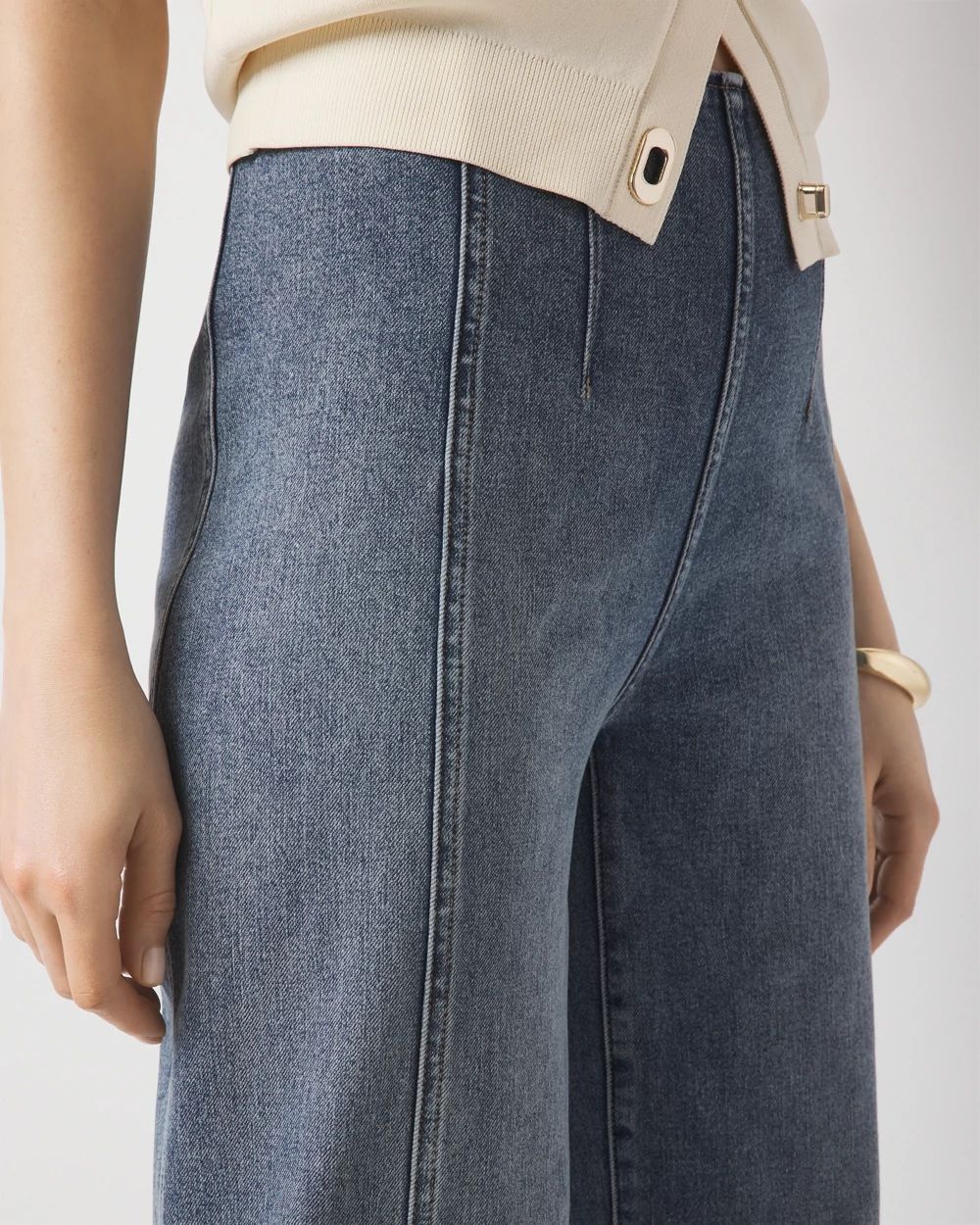 Petite Extra High-Rise Wide Leg Cropped Jean