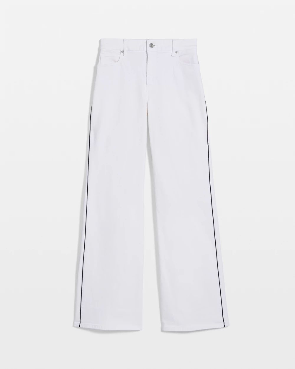 Piping Detail High Rise Wide Leg Jean click to view larger image.
