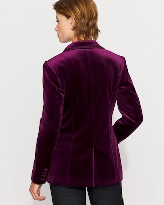 WHBM® One-Button Velvet Blazer click to view larger image.