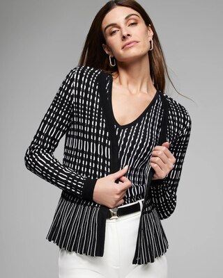 Outlet WHBM Novelty Peplum Cardigan