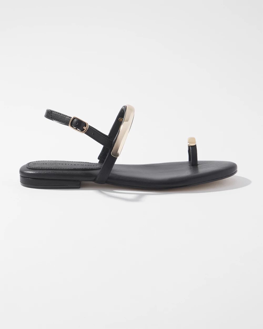 Gold Hardware Flat Sandal