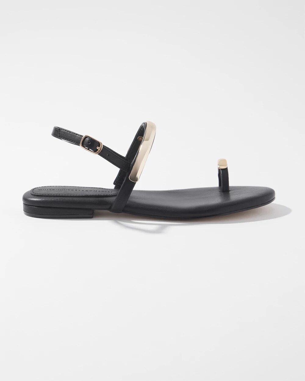 Gold Hardware Flat Sandal