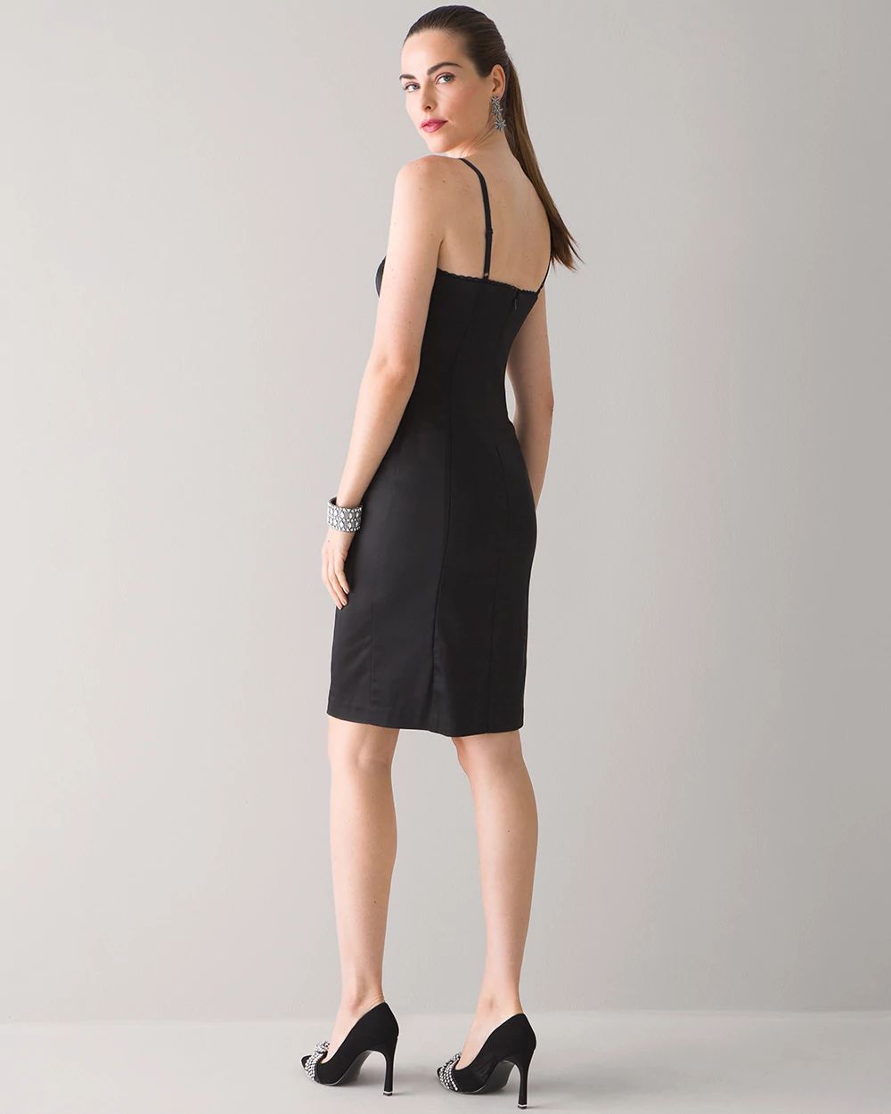 Satin Bustier Sheath Dress