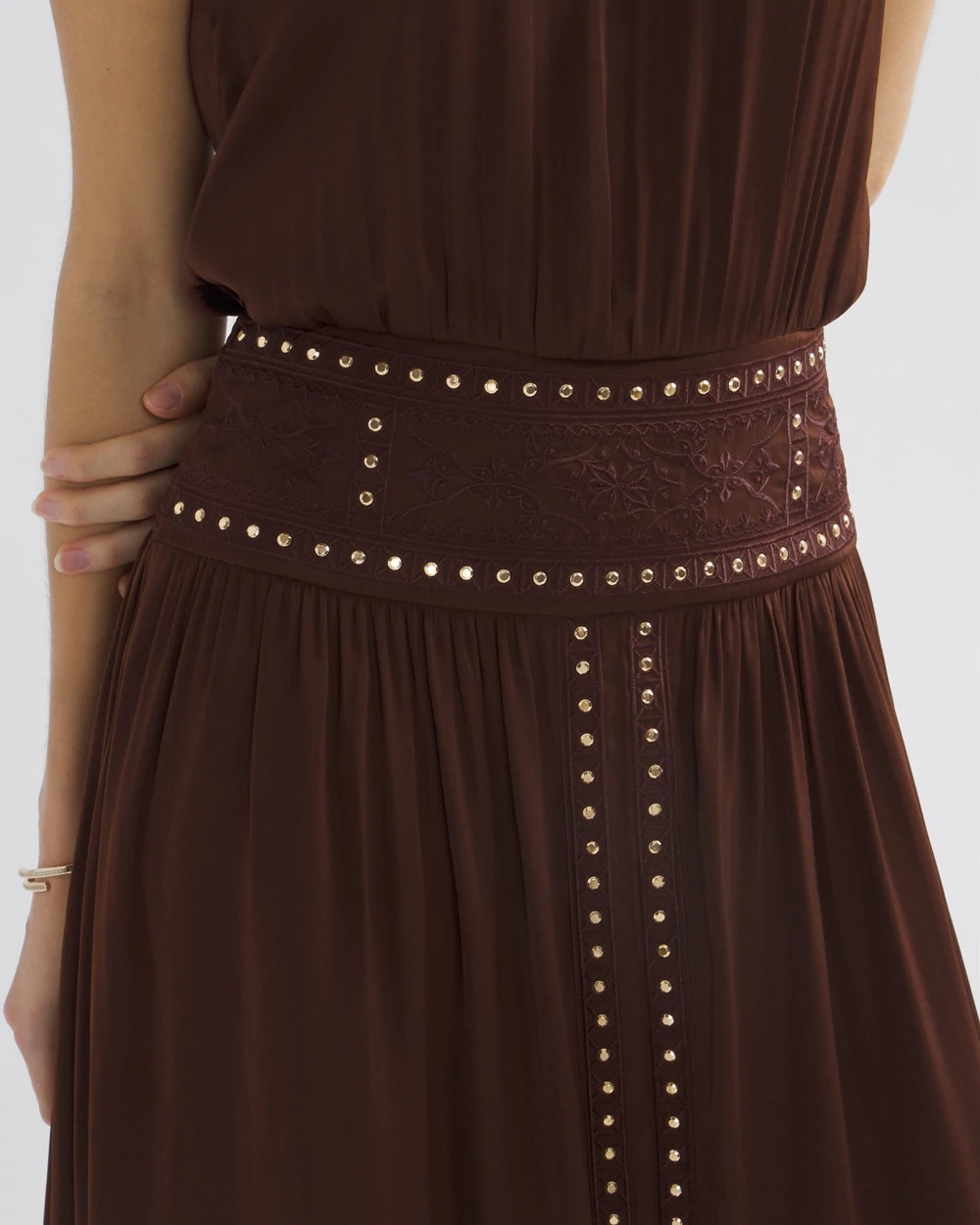 Petite Halter Studded Midi