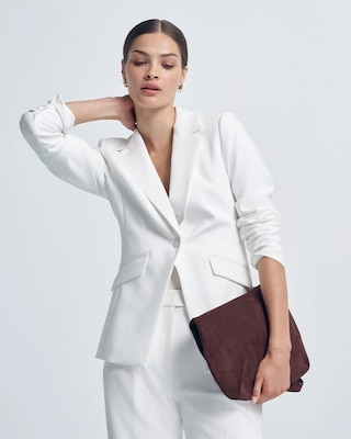 WHBM® Luxe Stretch One-Button Blazer