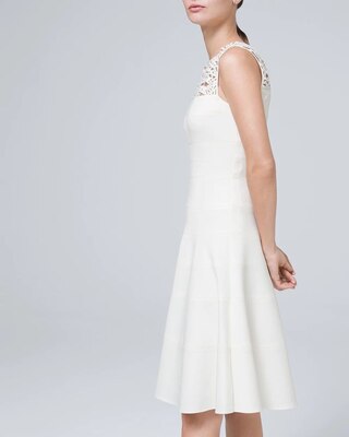 Lace Yoke Fit and Flare Dress