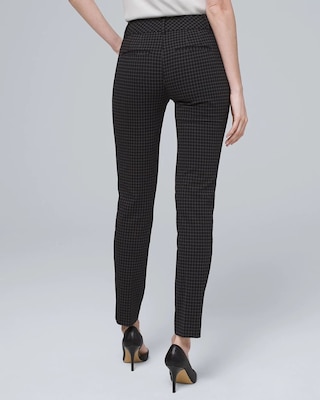 Effortless Grid-Pattern Tapered Ankle Pants click to view larger image.