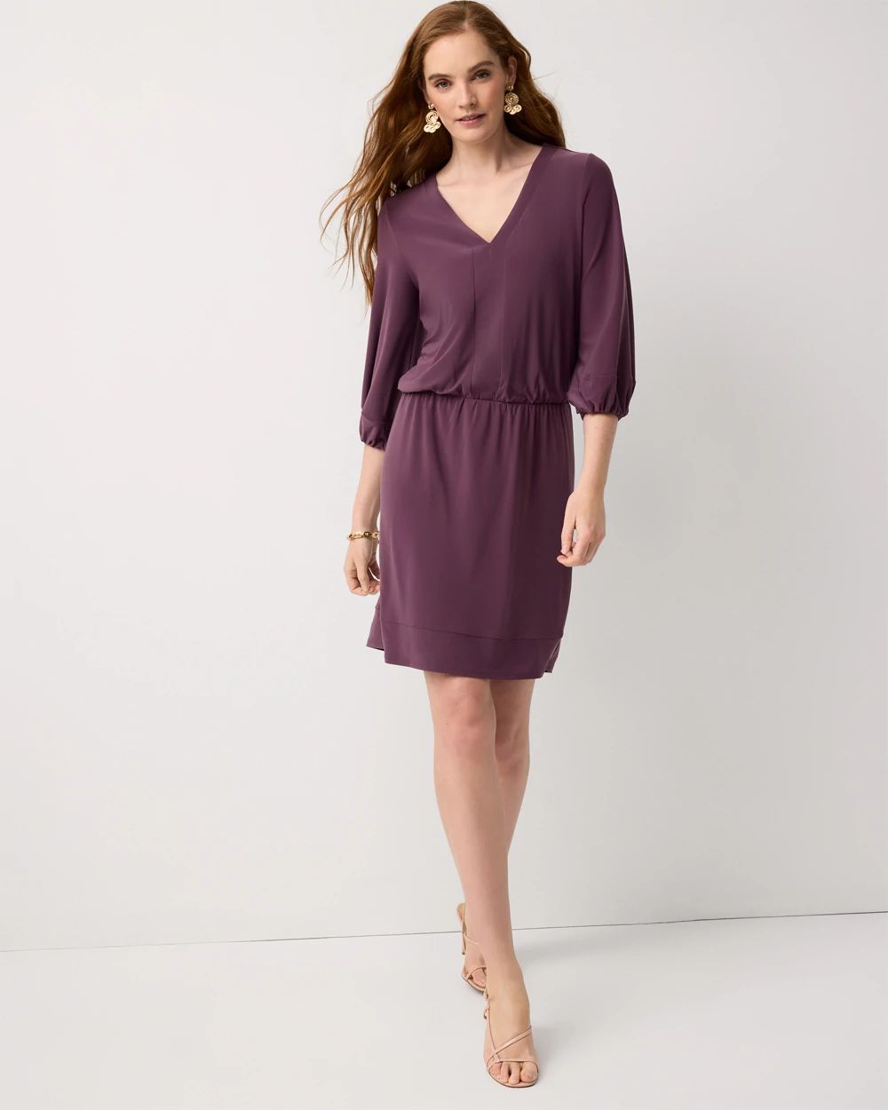 Petite V-neck Mini Dress