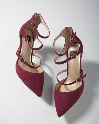 Strappy Suede High-Heel Pump