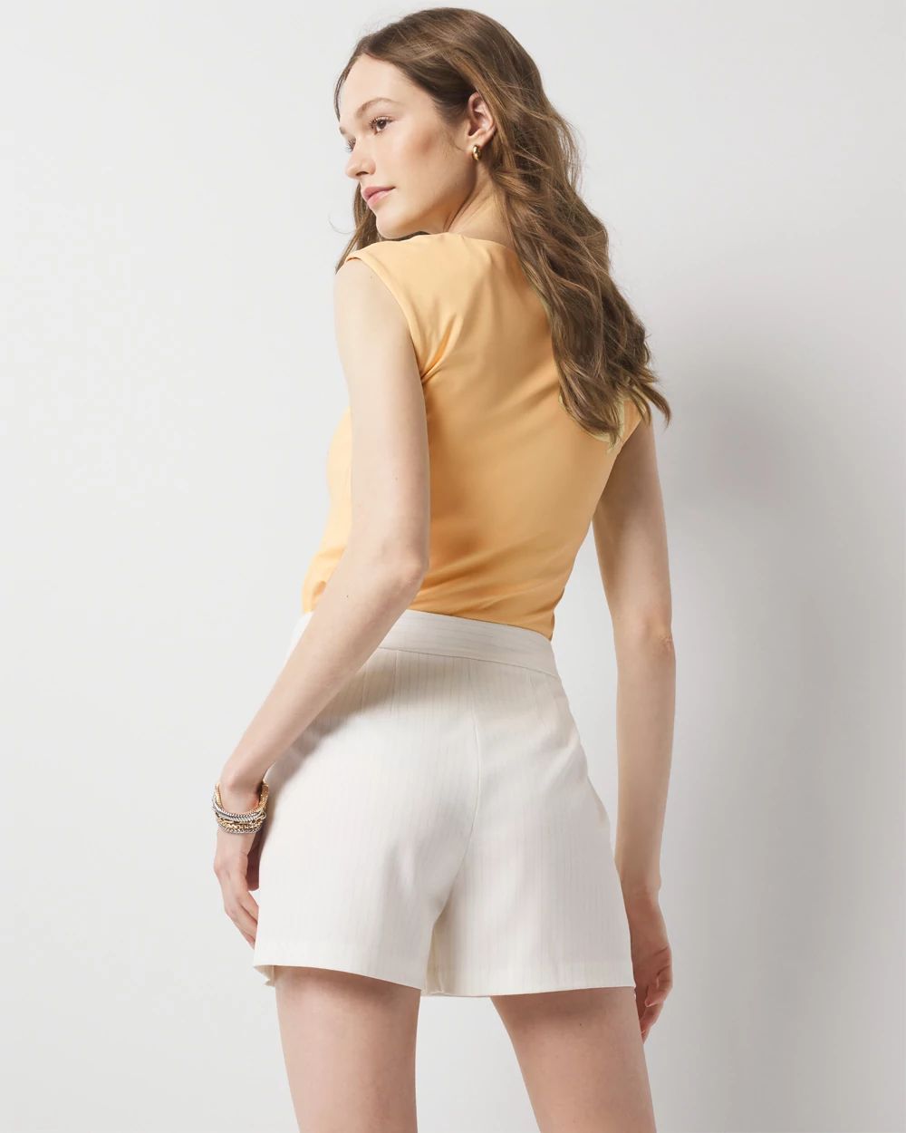 Pinstriped Tailored Skort