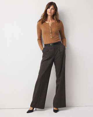 High-Rise Pinstriped Wide-Leg Pant click to view larger image.
