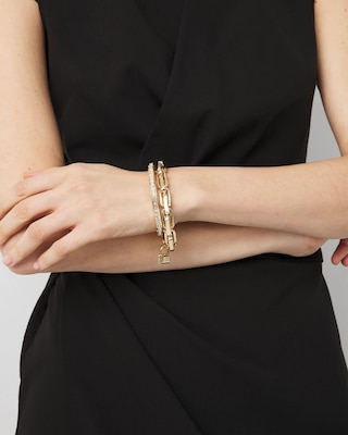 Padlock + Pavé 2-Pack Stretch Bracelets