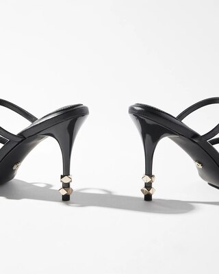 Studded 3-Strap High Heel Sandal