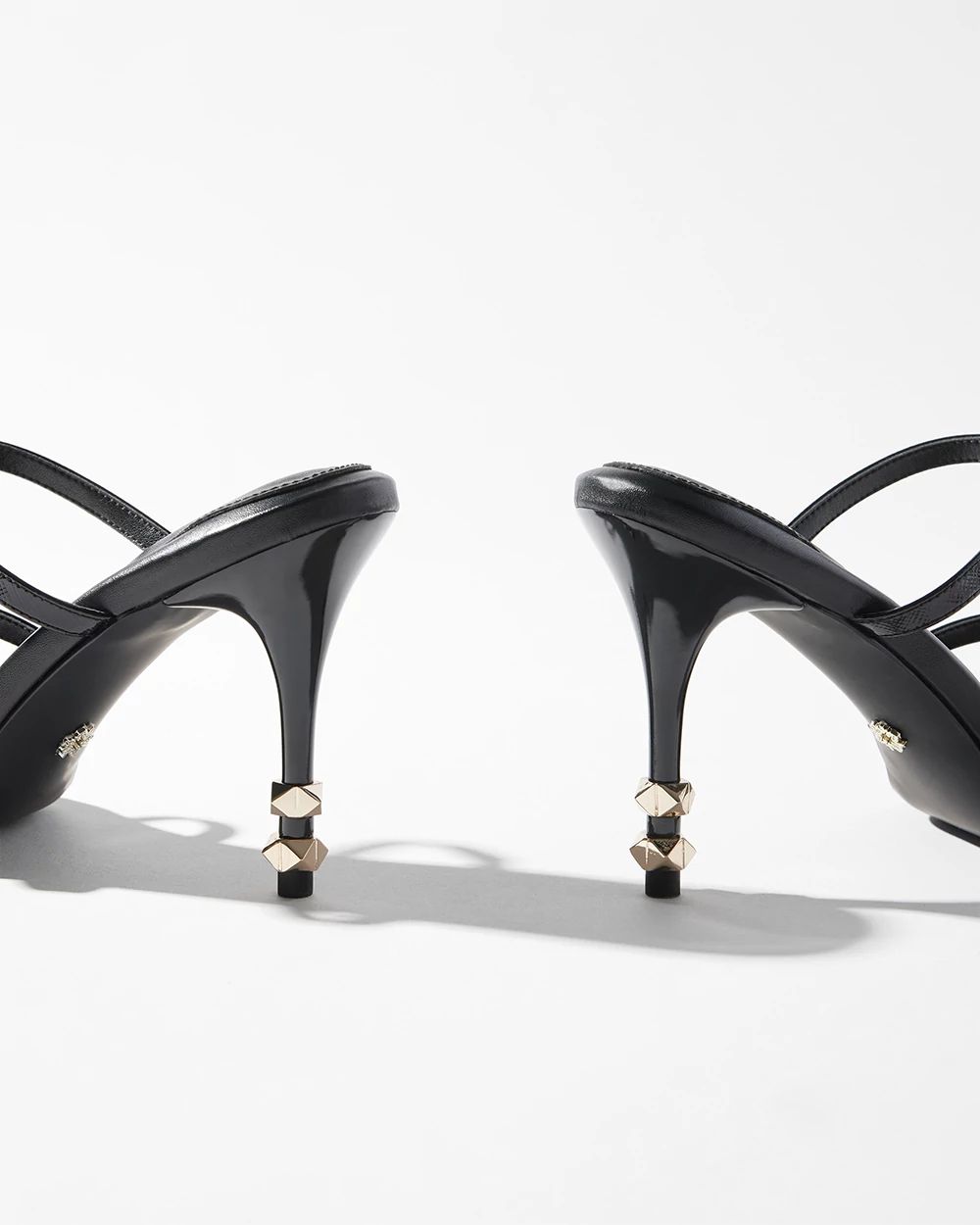 Studded 3-Strap High Heel Sandal