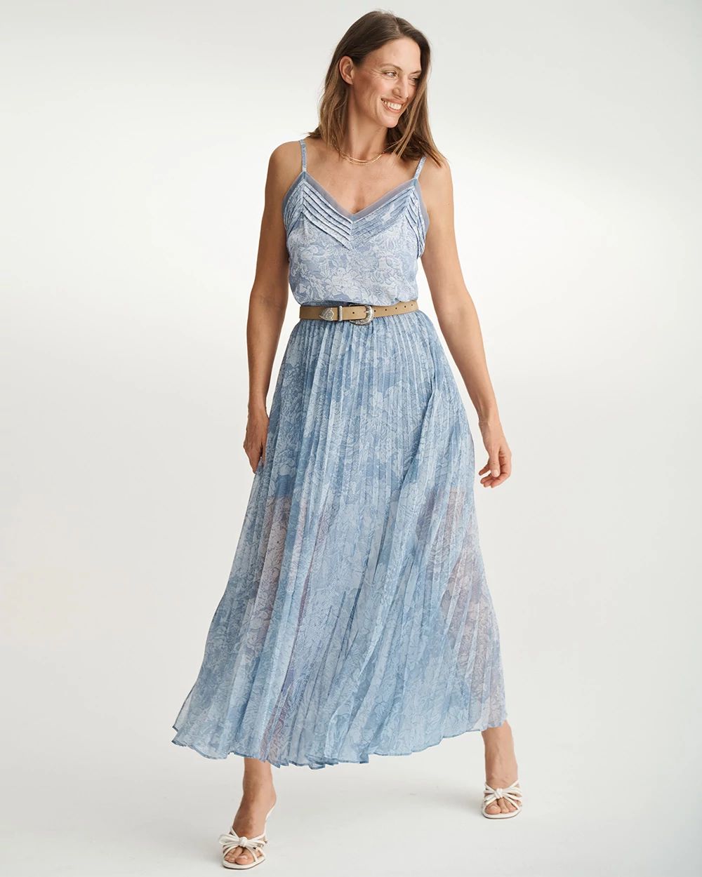 Pintuck Crepe Tank