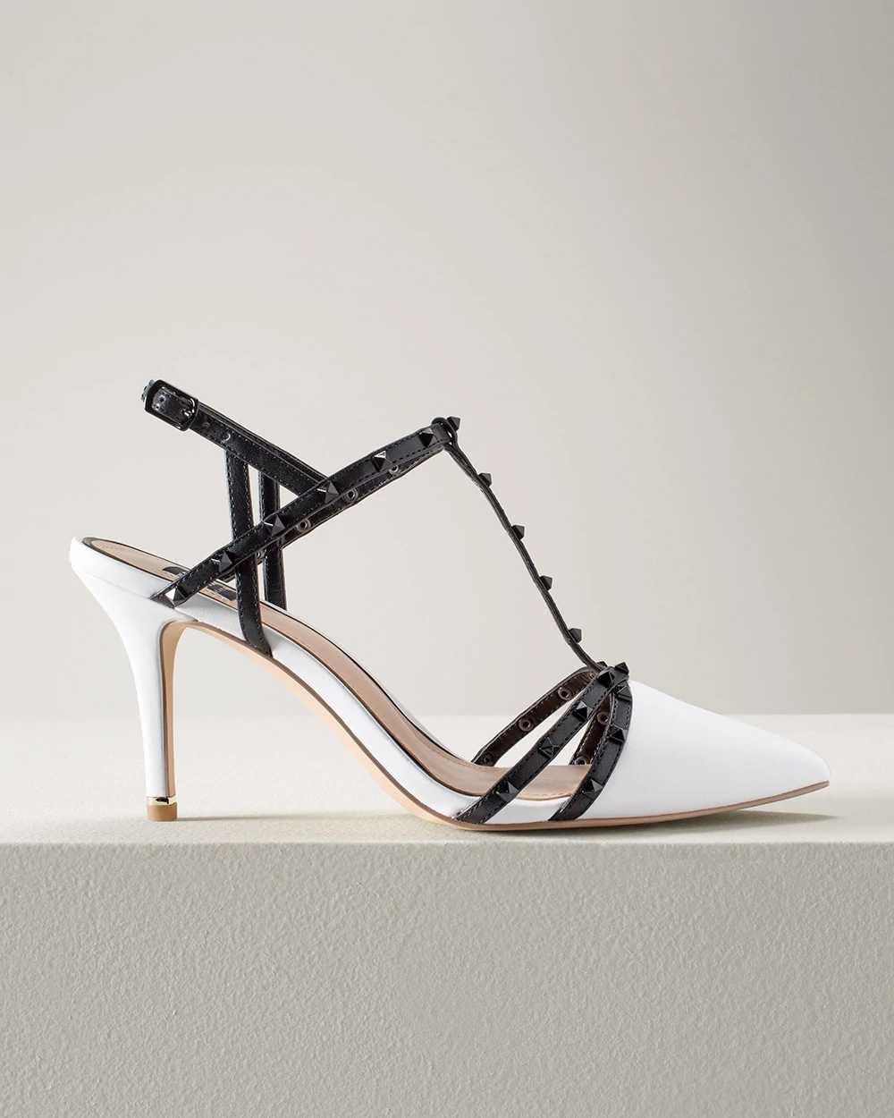 White hotsell studded heels