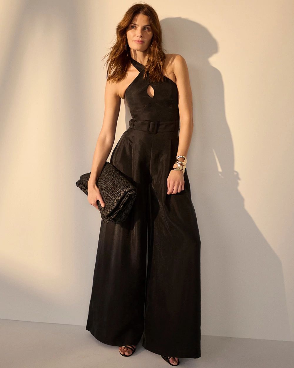 Belted Halter Jumpsuit
