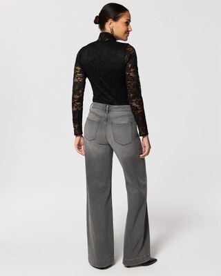 Petite High-Rise Wide Leg Jeans click to view larger image.