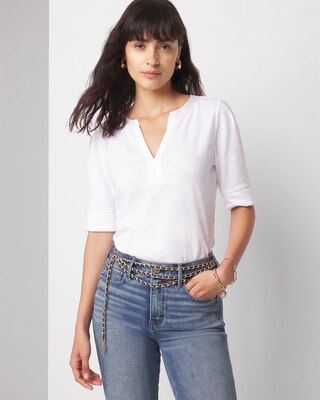 Pleated Sleeve Tee