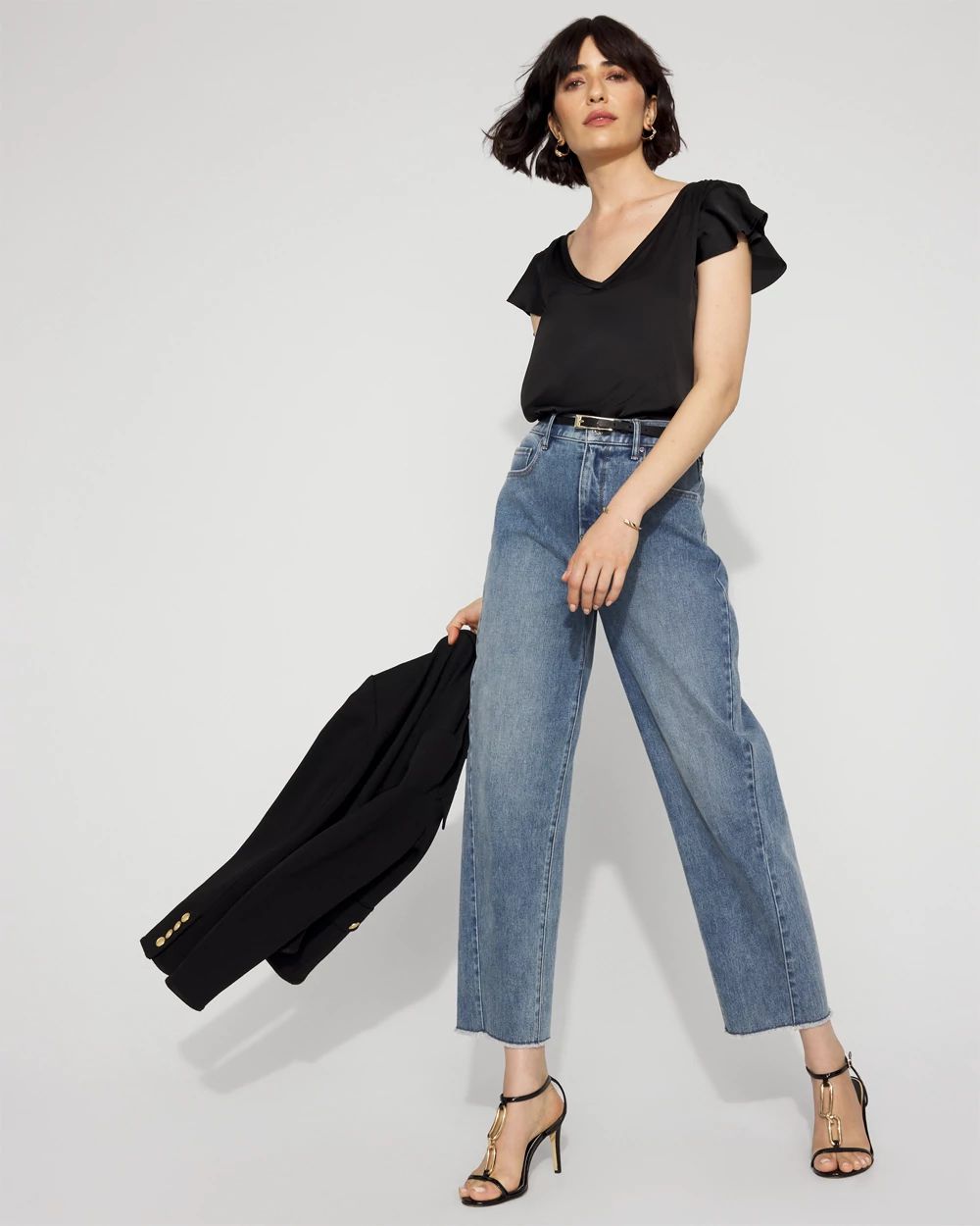 Satin-Front Glamgetter Tee