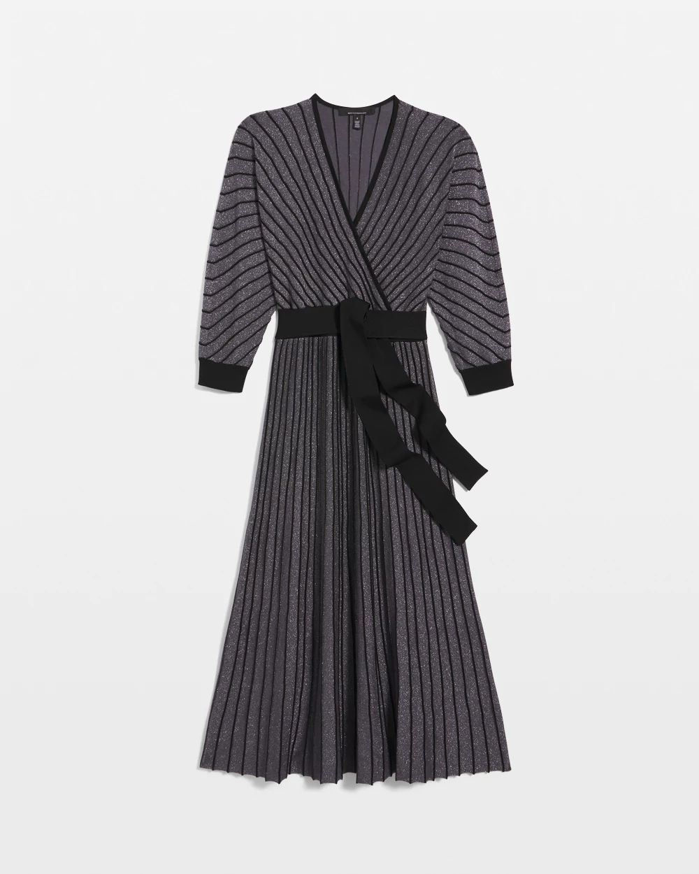 Dolman Sleeve Pleated Sweater Dress click to view larger image.