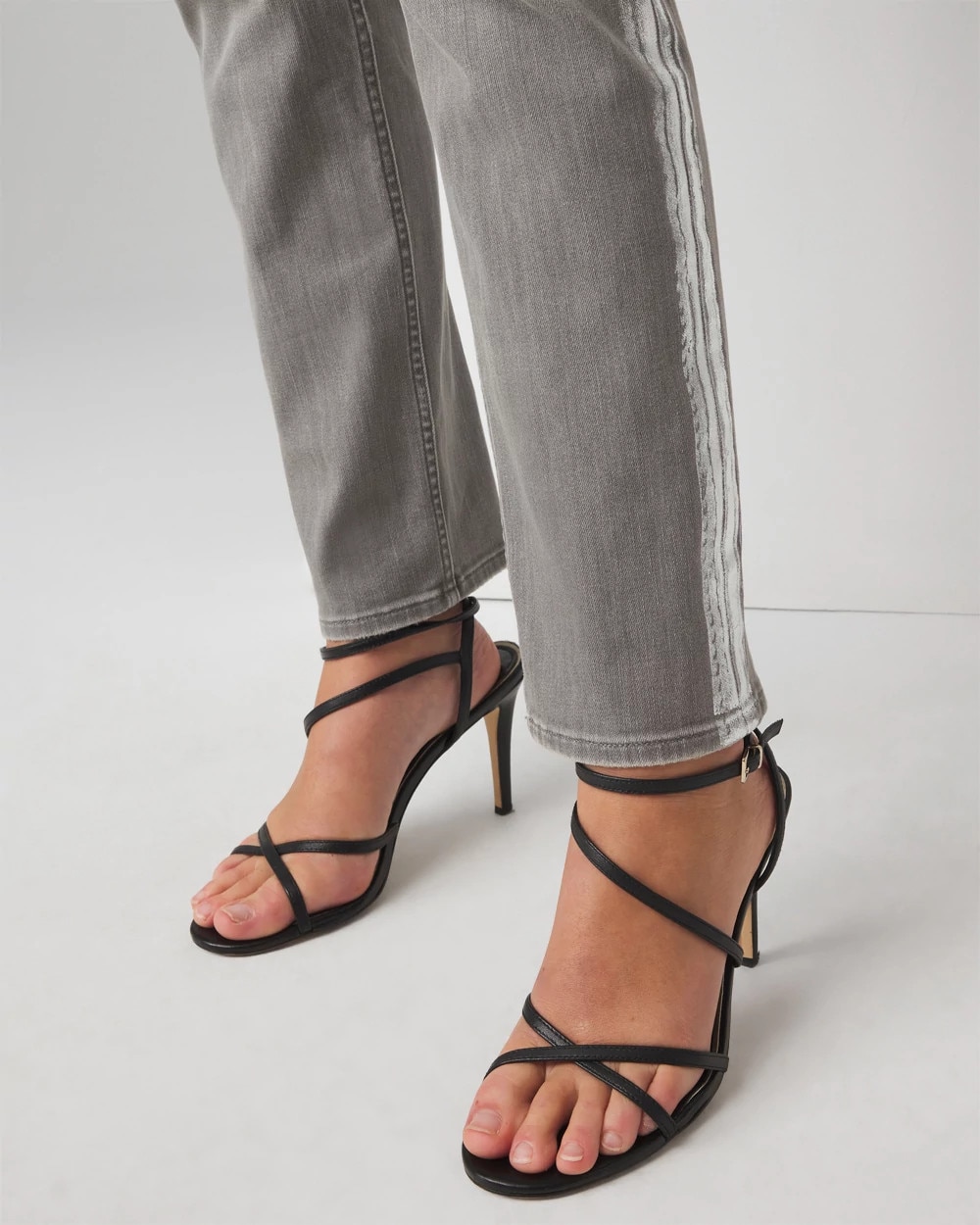 Foil Stripe Straight Jeans