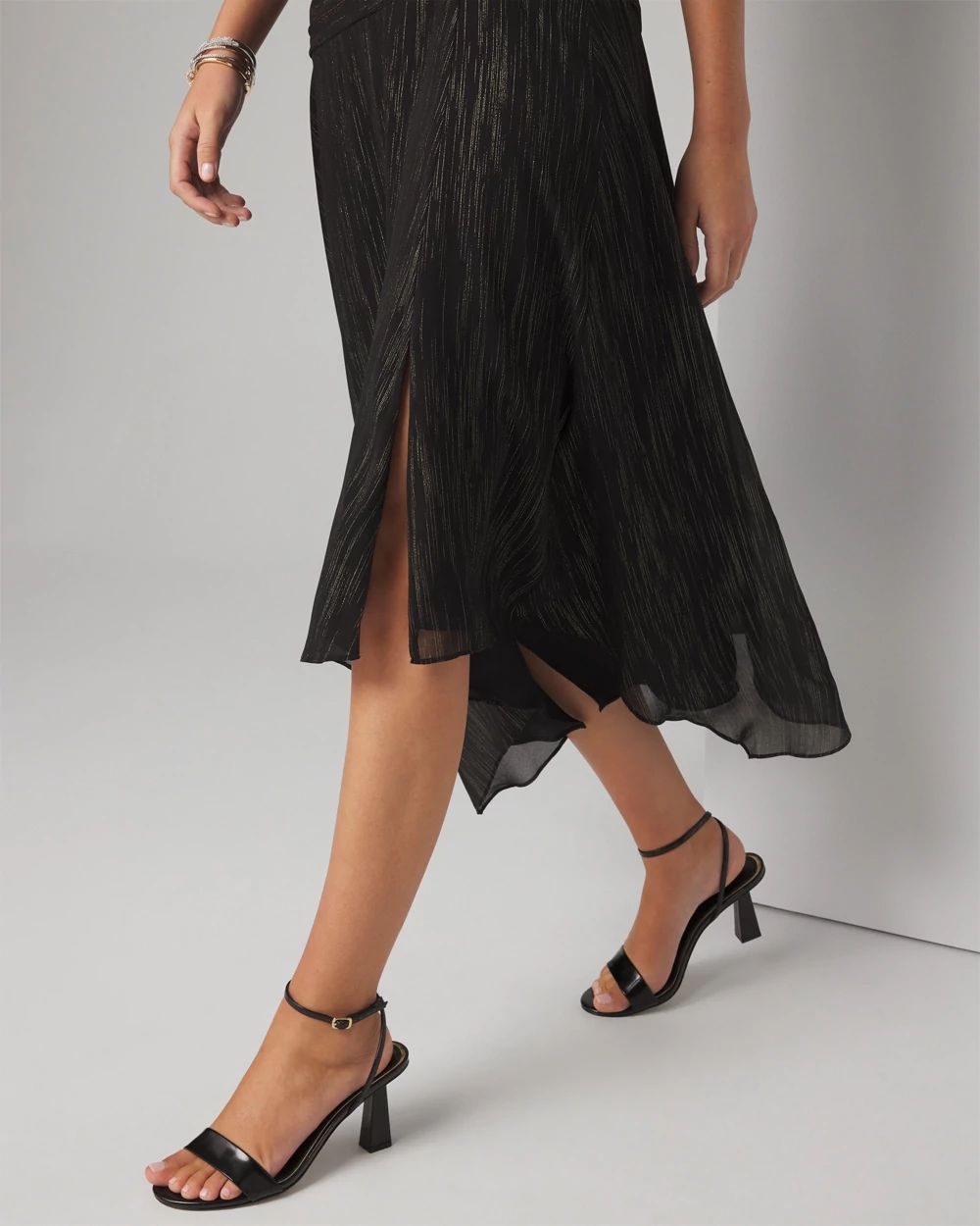 Sleeveless Drop Waist Midi Dress
