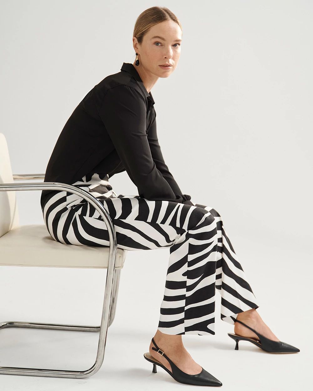Linen-Blend High Rise Riley Trouser click to view larger image.
