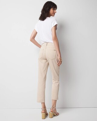 Petite High-Rise Striped Straight Jean click to view larger image.