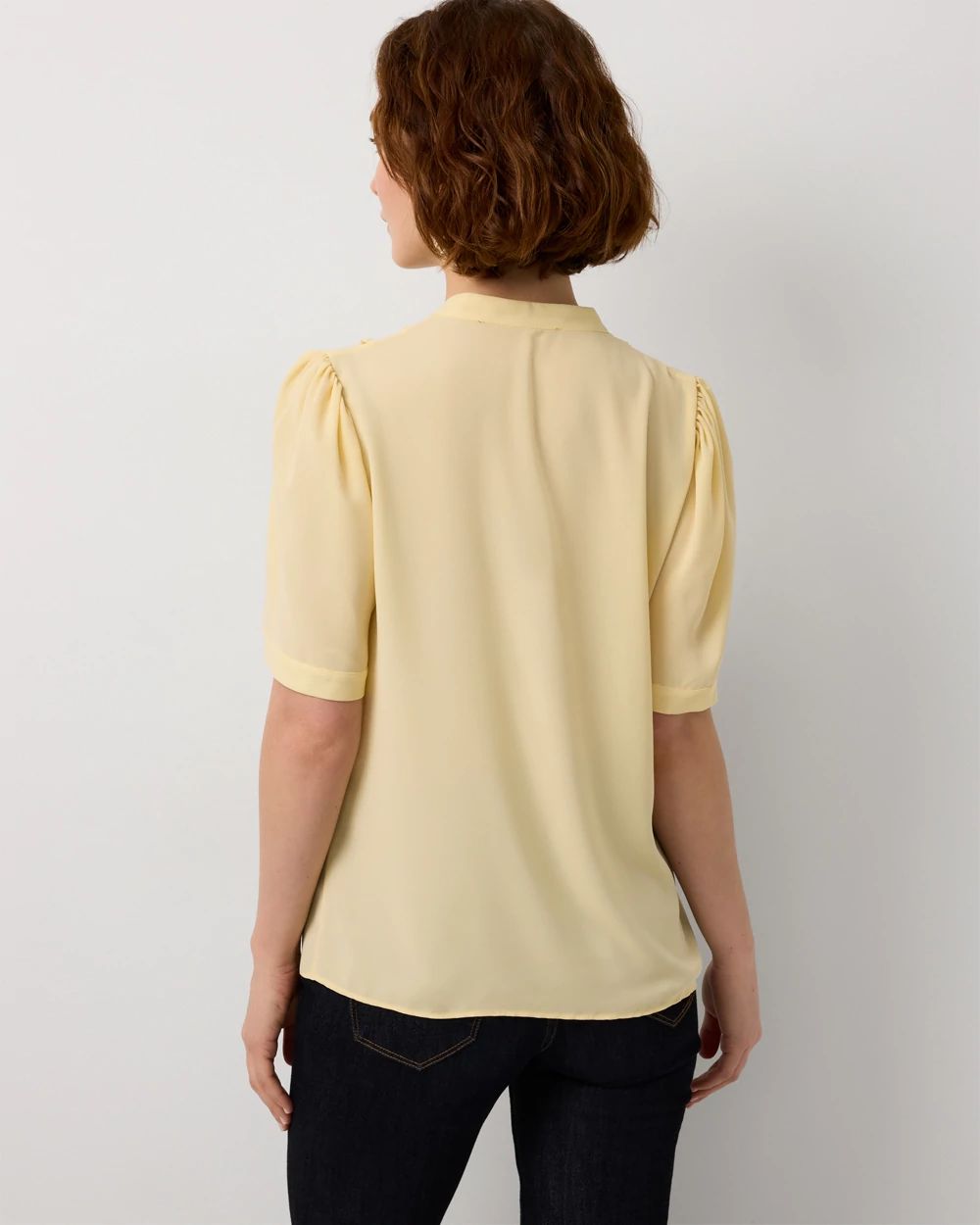 Pleated Crepe Shirt