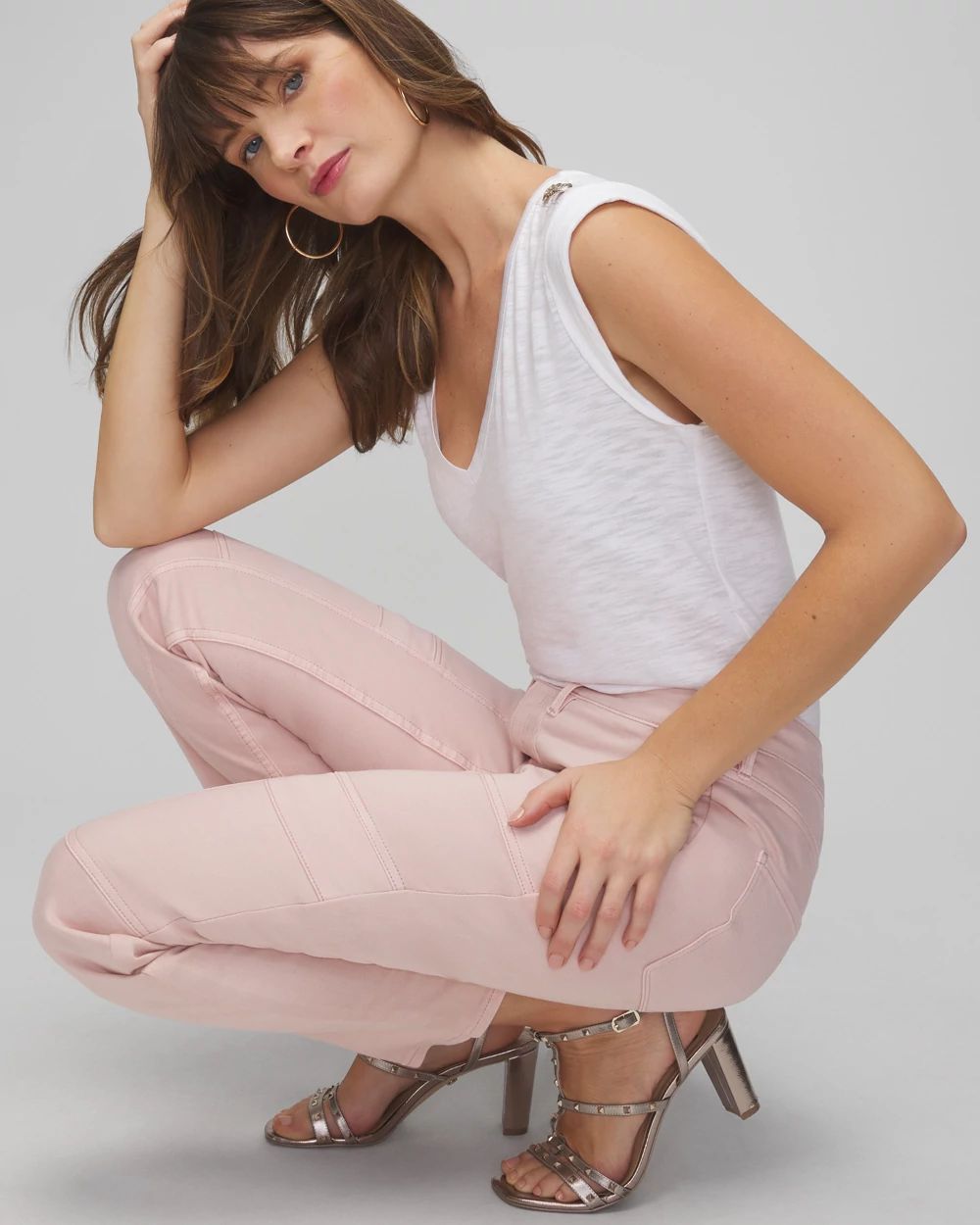 High-Rise Cargo Straight Jean