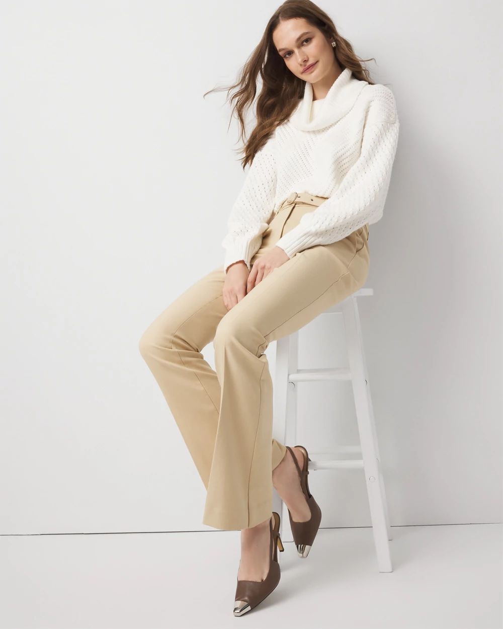 Petite Mid Rise Piper Flare Pant click to view larger image.