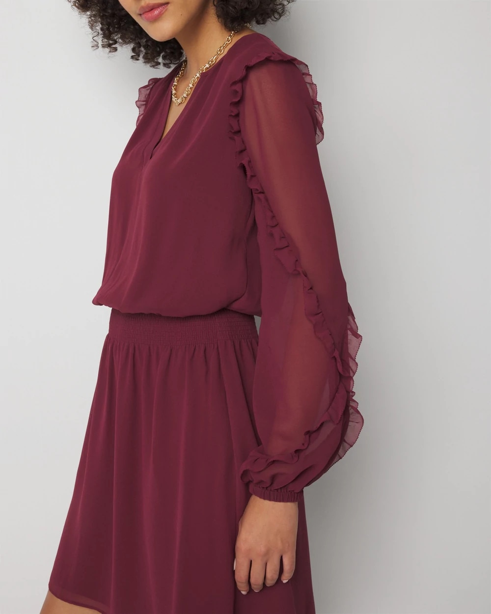 Long Sleeve Ruffle Dress