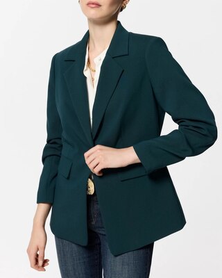 Luxe Stretch Ruched Sleeve Blazer click to view larger image.