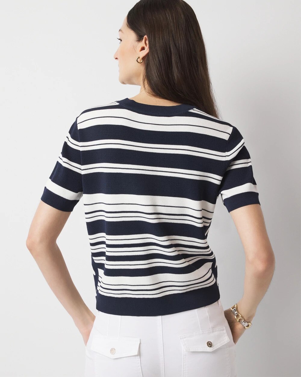 Lace Up Side Sweater Tee - image 4
