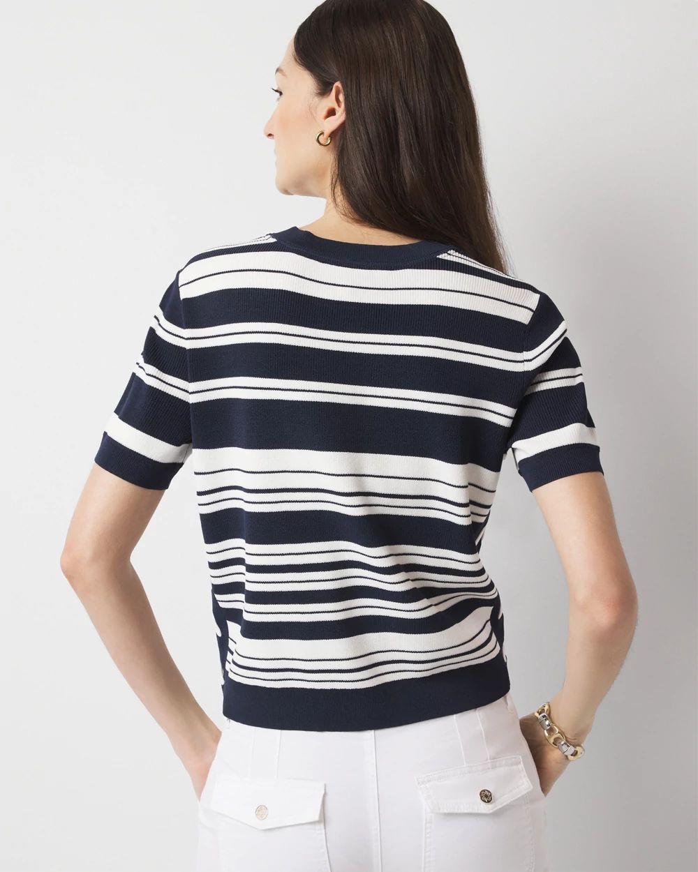 Lace Up Side Sweater Tee click to view larger image.