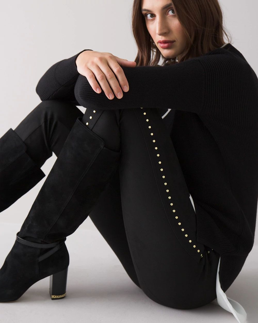 Vegan Suede WHBM Runway Leggings