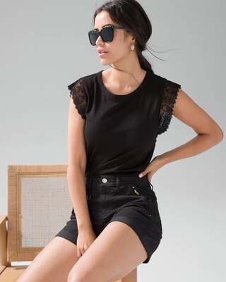 Lace Sleeve Tee