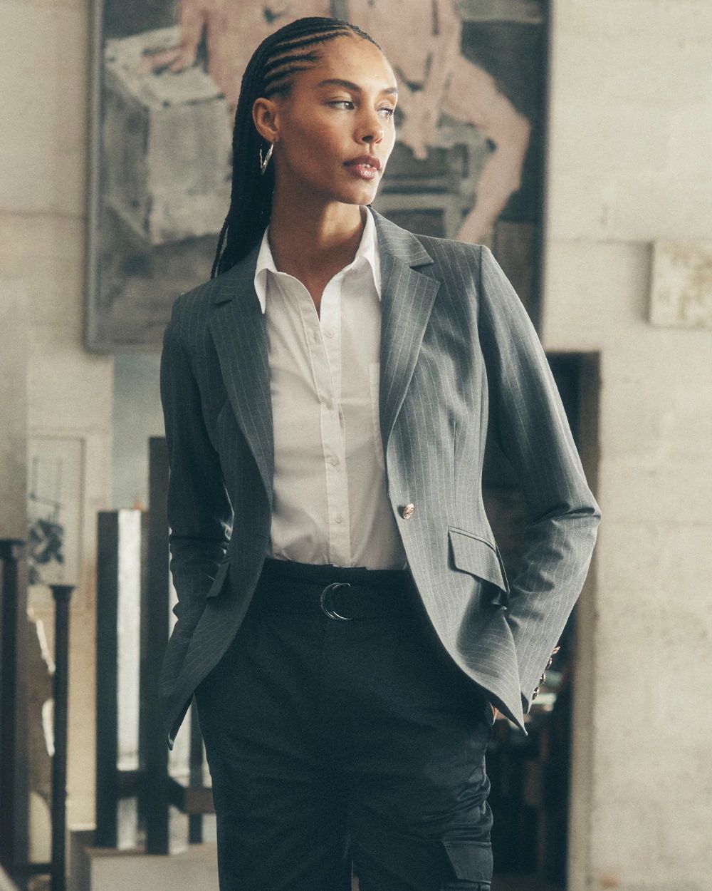 WHBM® One-Button Blazer in Pinstripe