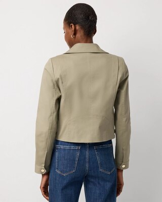 Cotton-Stretch Moto Jacket click to view larger image.